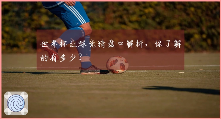 世界杯让球竞猜盘口解析，你了解的有多少？